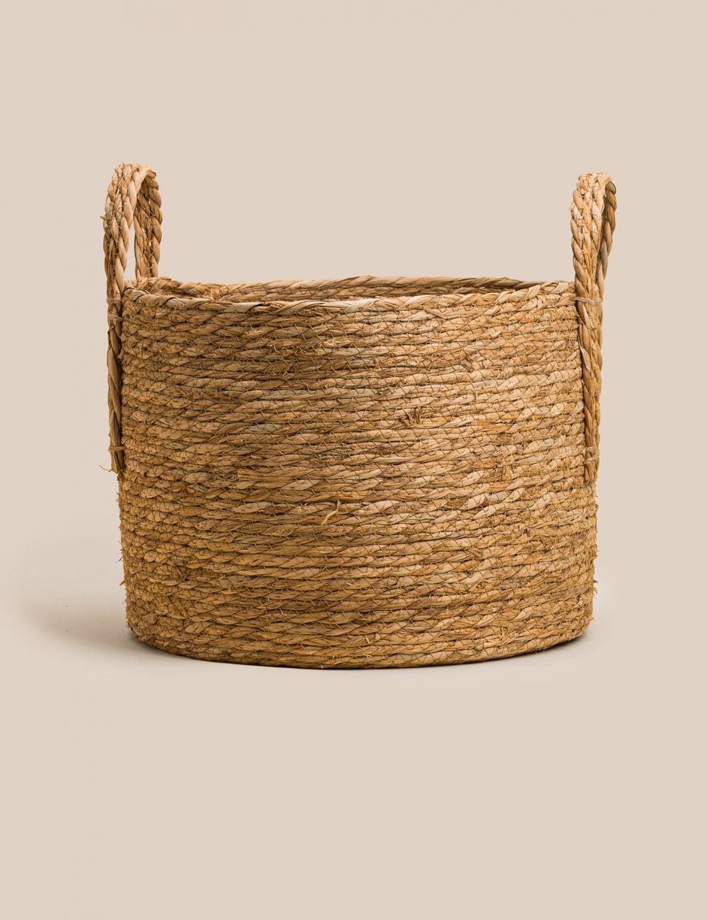 סל קש עם ידיות 48X48X39CM