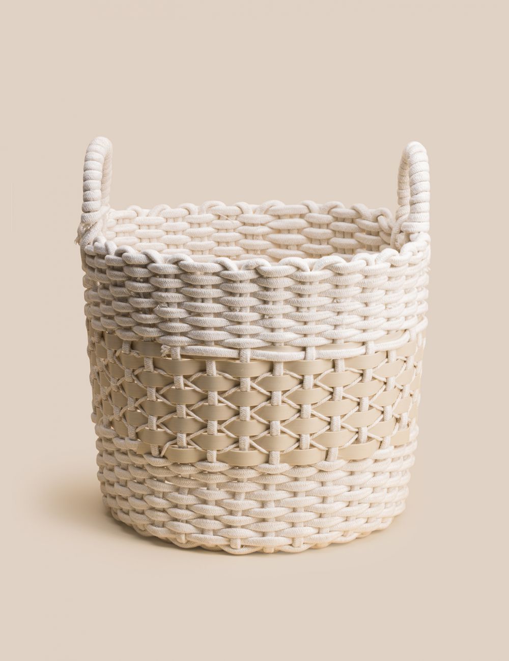 סלסלה אובלית מכותנה  40X40X35CM