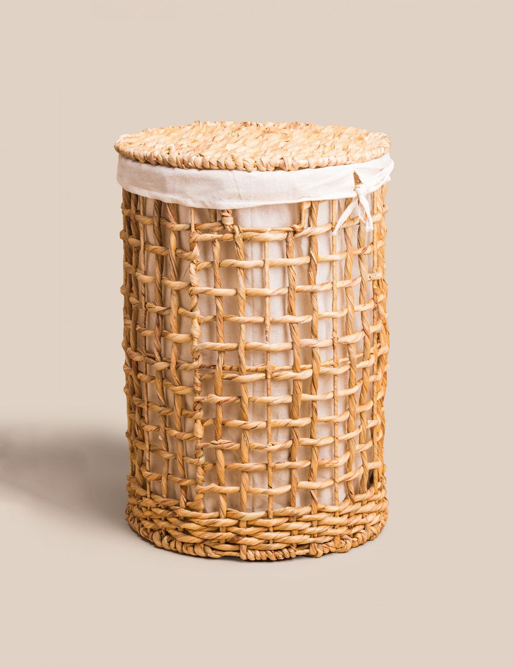 סל כביסה שתי וערב עגול 38X54 ס”מ