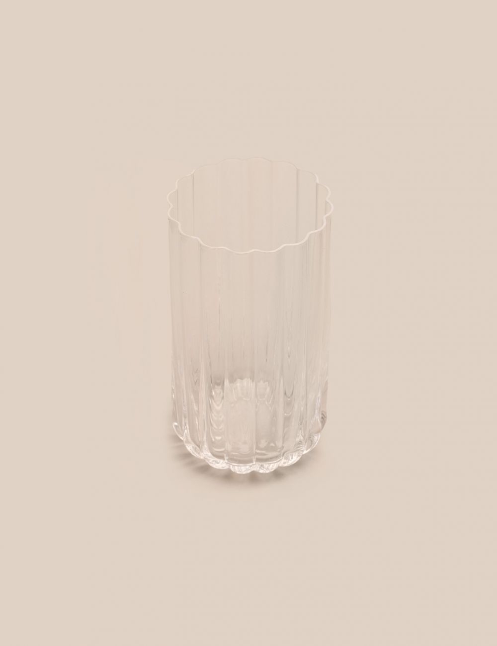 כוס זכוכית גבוהה פרח 440 מ”ל