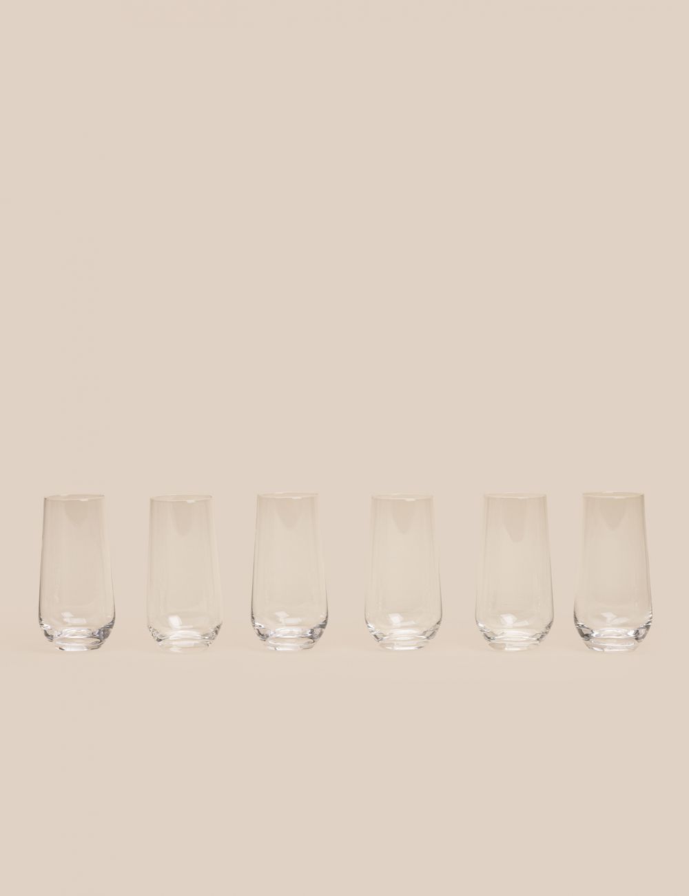 סט 6 כוסות זכוכית קונוס highball