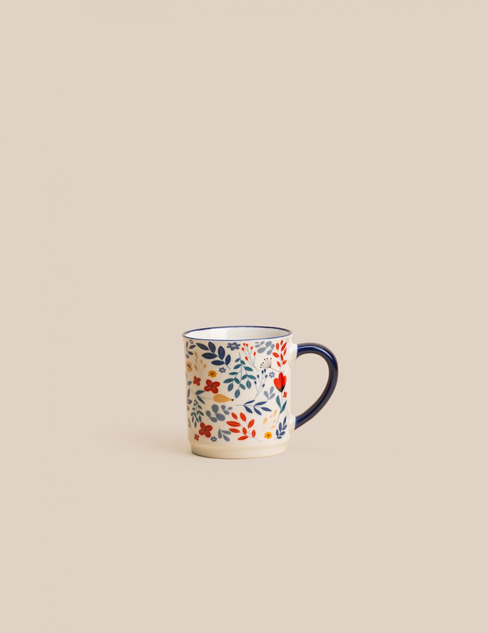 ספל שתיה חמה פרחים 340ML