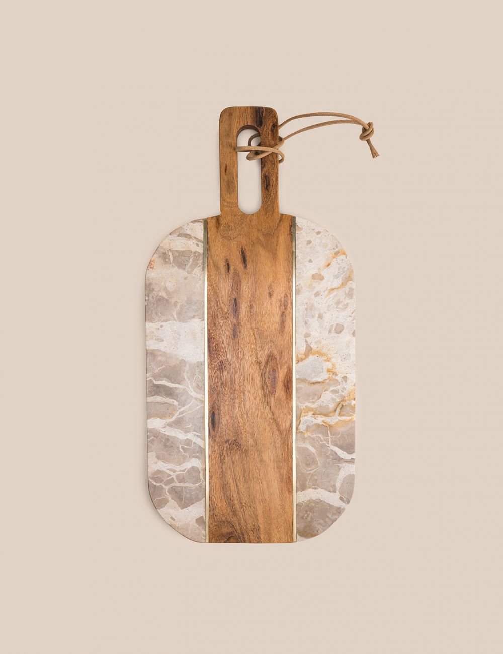 קרש הגשה שיש בשילוב עץ 46.9CM