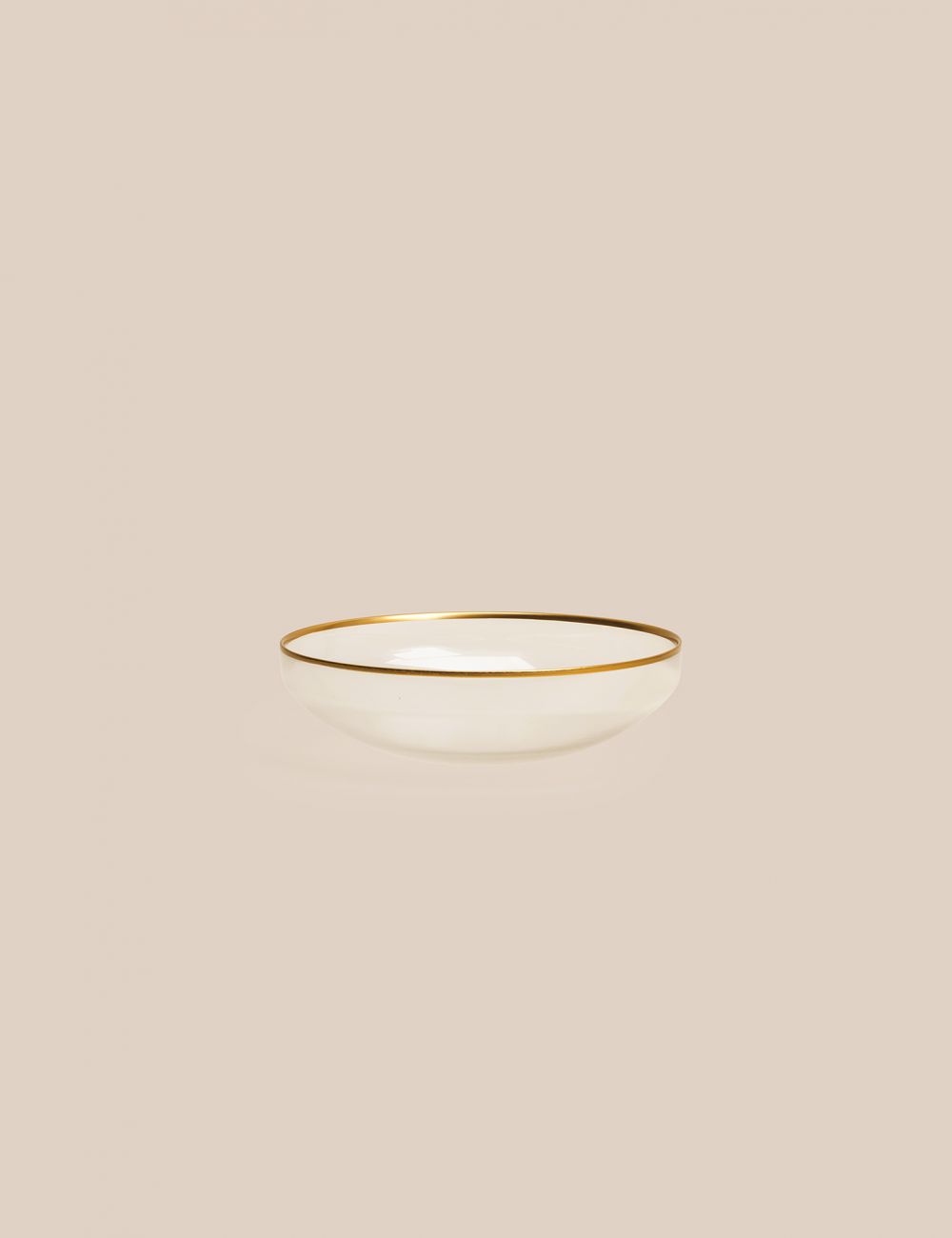 קערת זכוכית עם שוליים מזהב קוטר 21 ס”מ