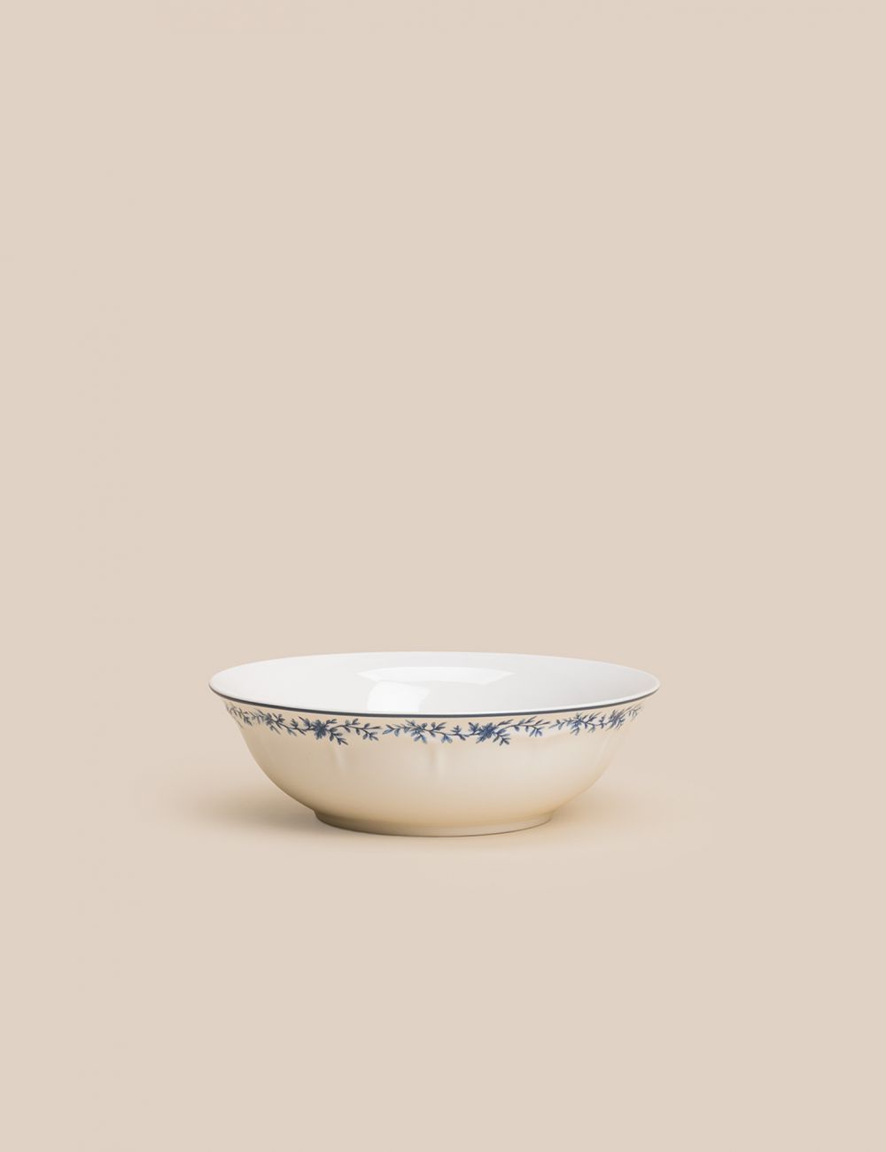 קערת פרחים כחולים וינטג 22.5CM