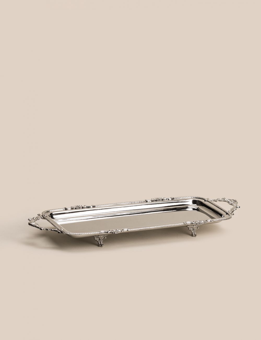 מגש נירוסטה מעוטר מלבני 38X15CM