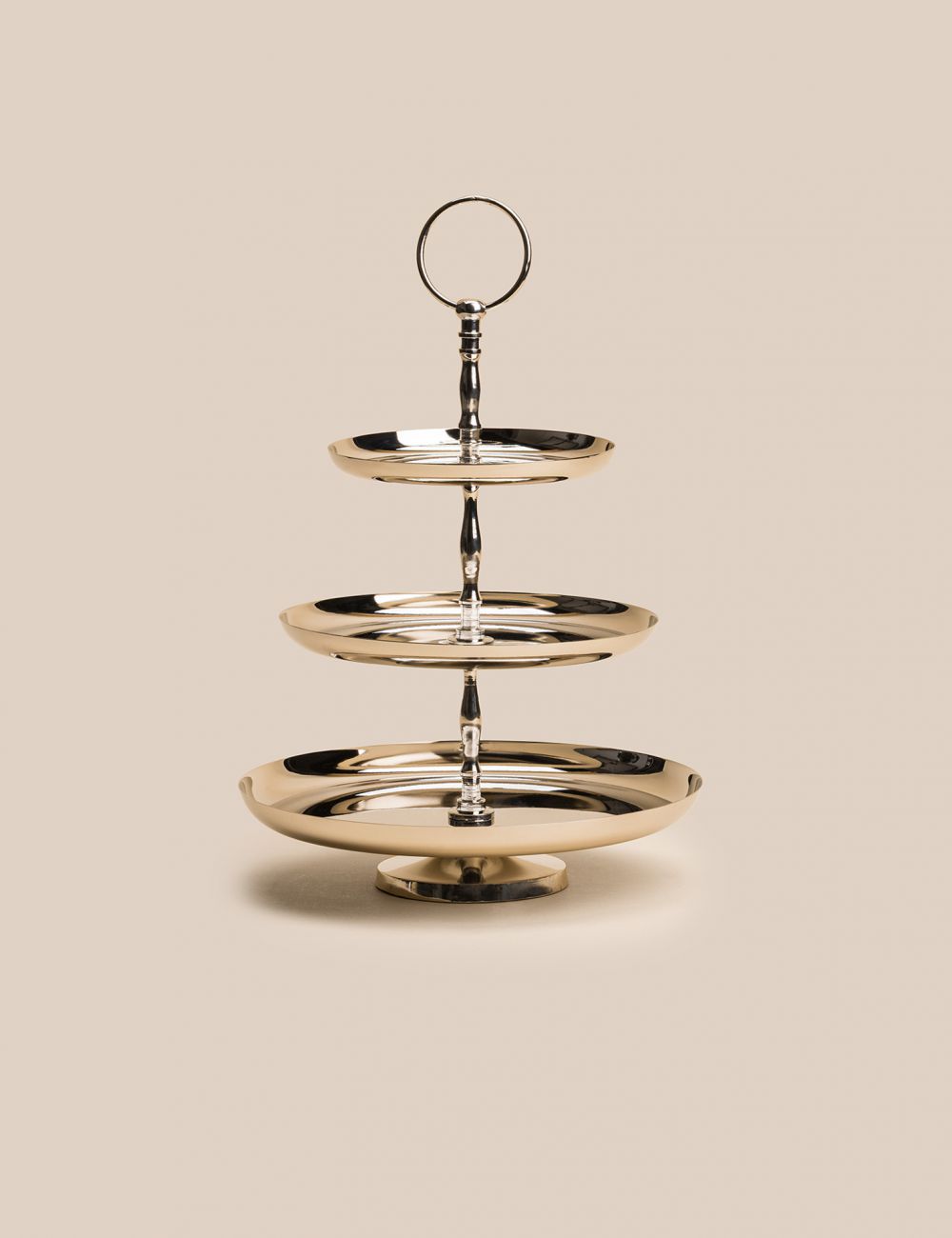 מעמד שלוש קומות מוכסף 24.5X37CM