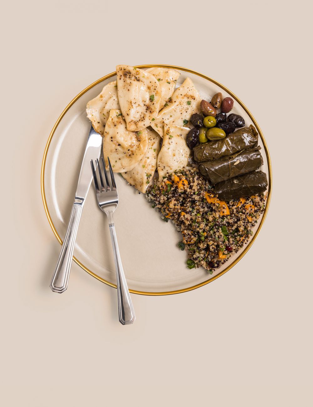 28CM צלחת מנה עיקרית זכוכית עם פס זהב