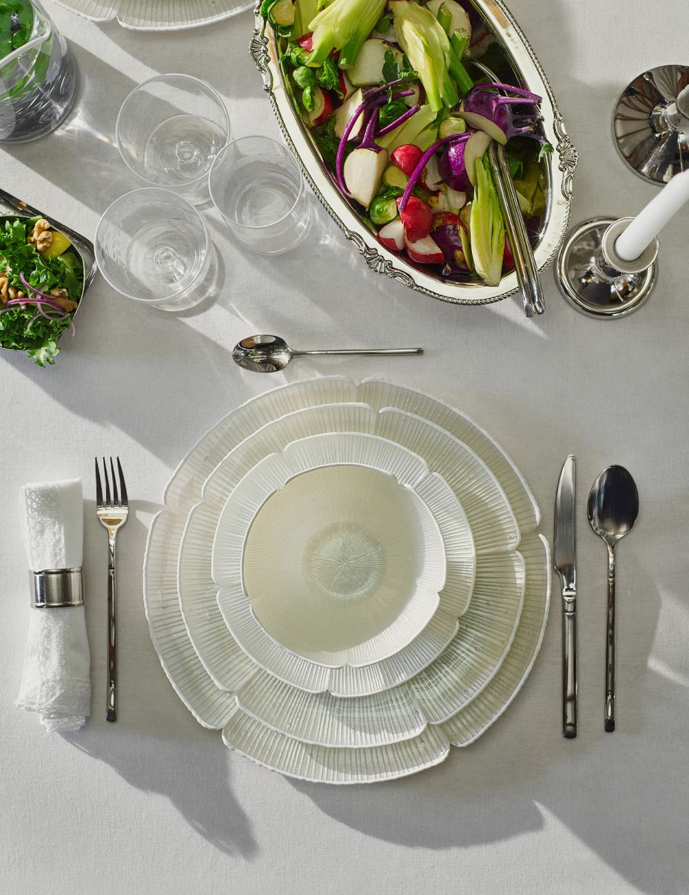 קערת מרק זכוכית לוטוס 15.9CM