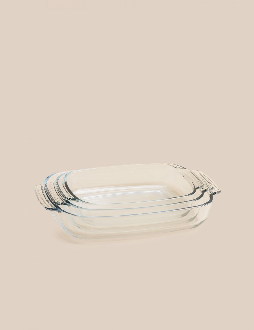 סט 3 תבניות זכוכית מלבניות