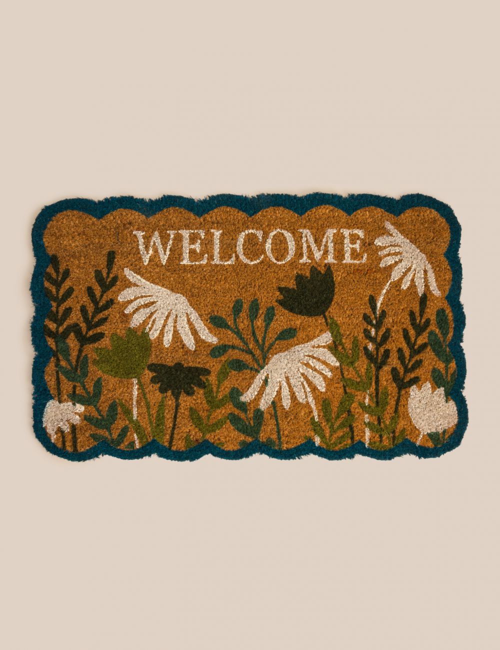 שטיח סף 45X75CM  פרחים WELCOME