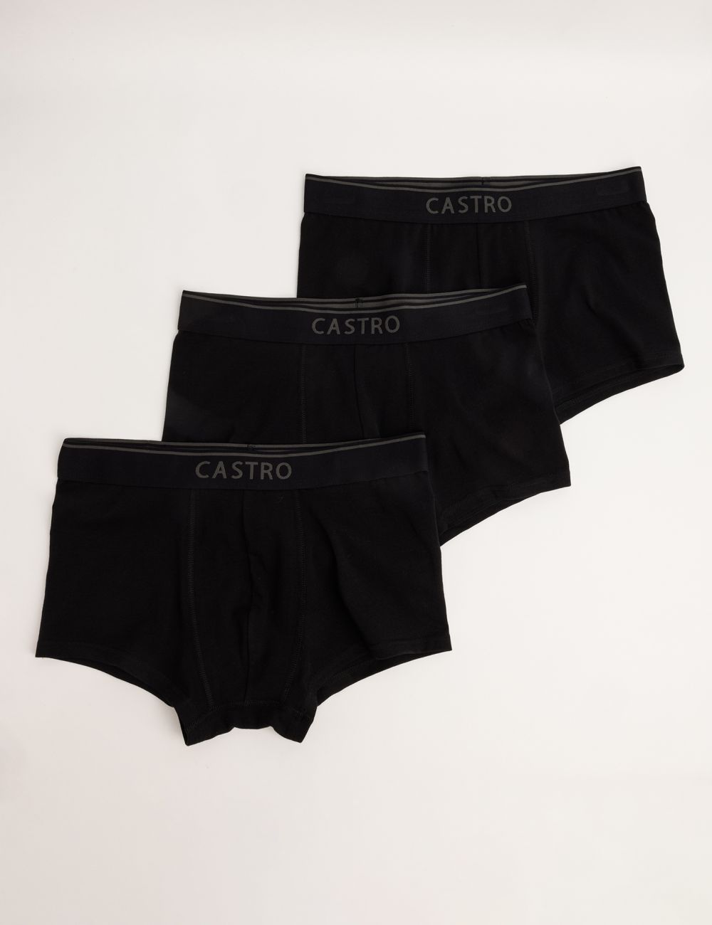 מארז שלישיית בוקסר בייסיק רגל קצרה שחור