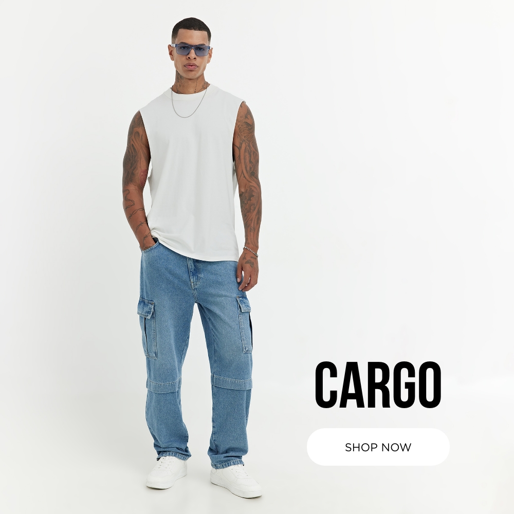 גזרת גינס גברים קרגו