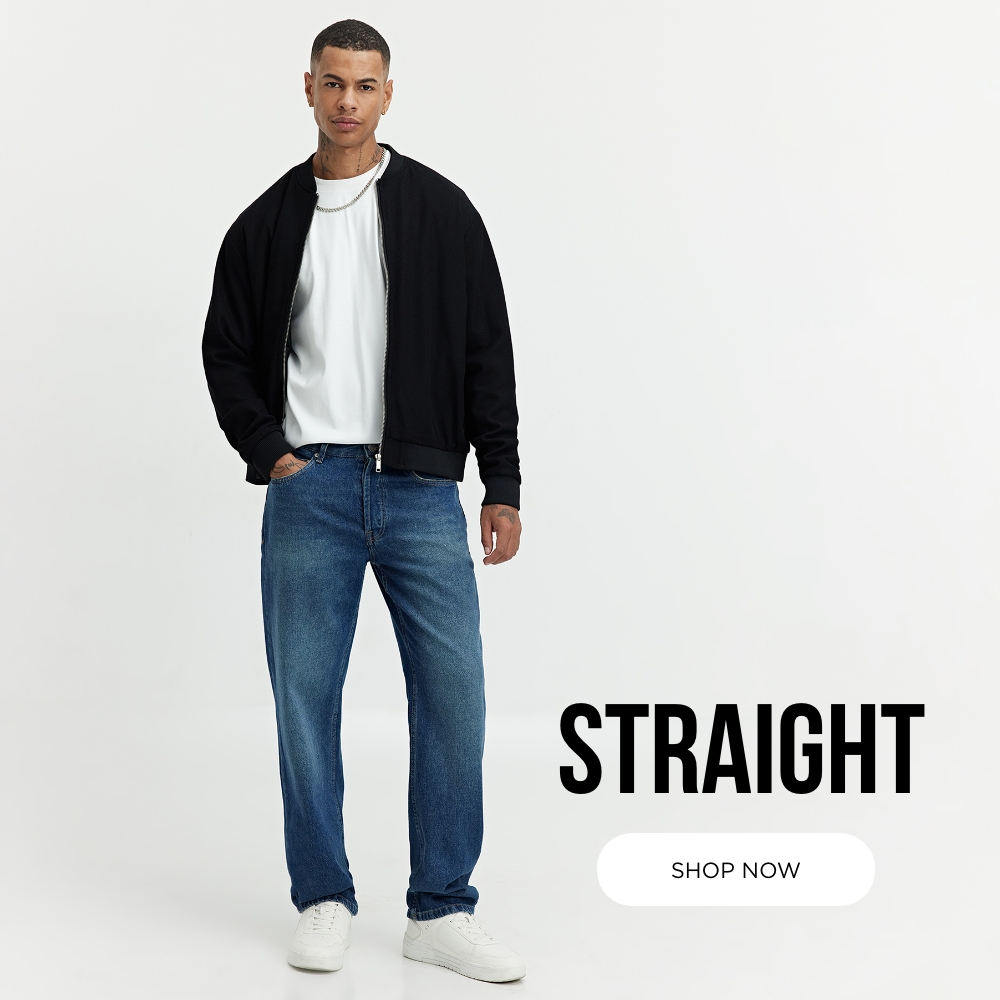 גינס גברים גזרה ישרה קנו עכשיו