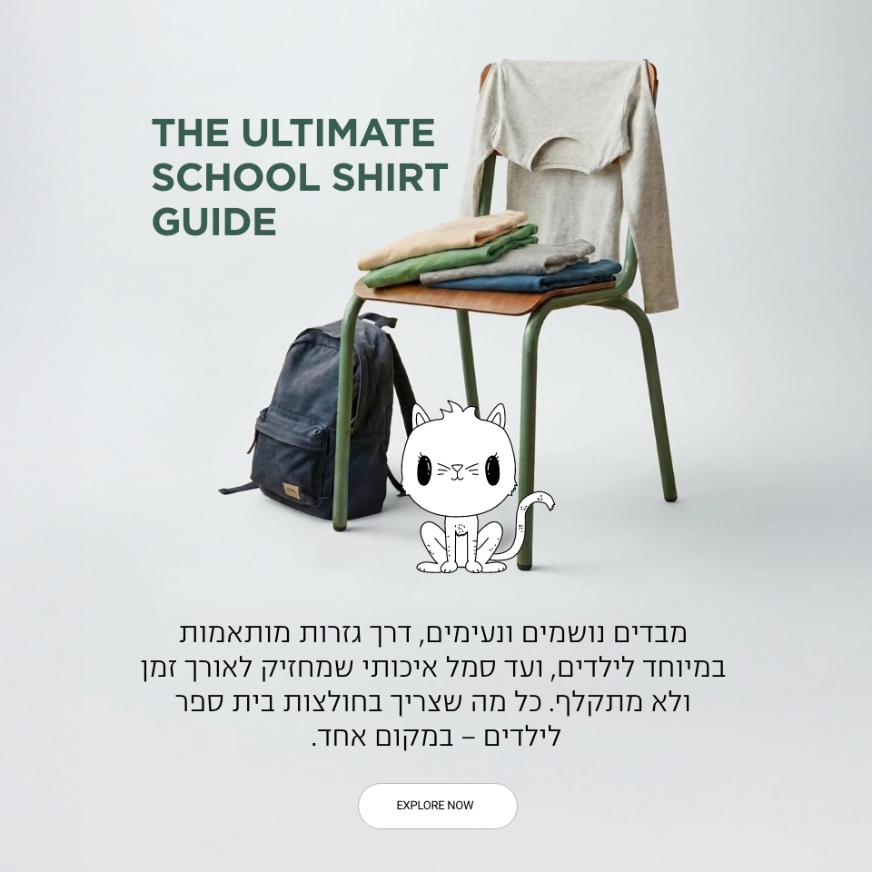 מדריך חולצות בית ספר